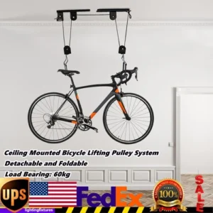 Fahrradlift Hebebühne Fahrradlift Deckenmontage Garage Aufhänger Riemenscheibe Gestell-